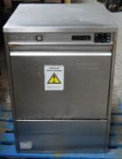 1 x Hobart FX10 Commercial Stainless Steel Dishwasher - H84 x W60 x D60 cms - CL232 - Ref JP352 - Lo