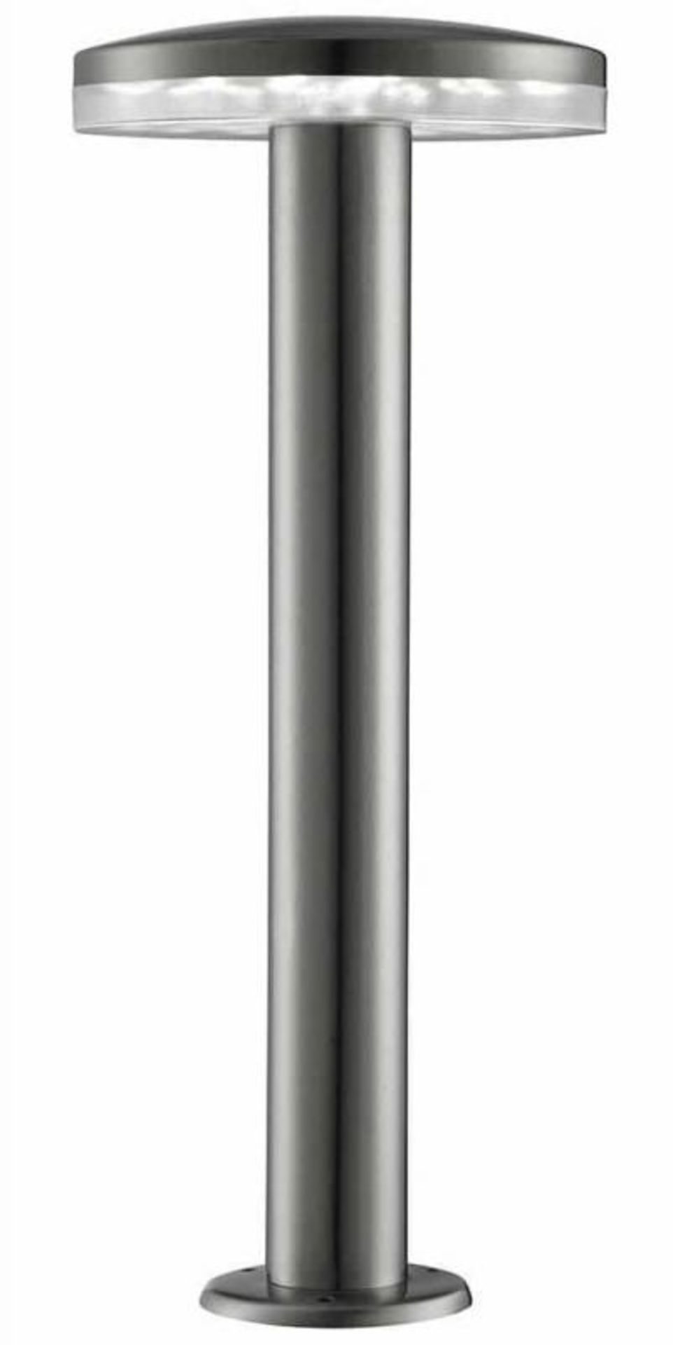 1 x Stainless Steel IP44 LED Outdoor Bollard Light With Polycarbonate Diffuser - Anti Vandal Resista