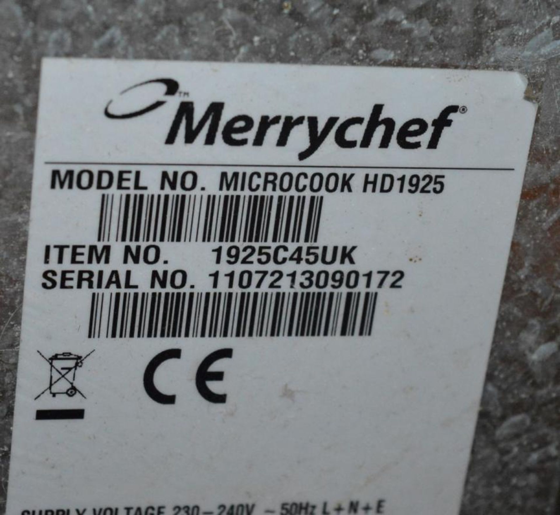 1 x Merrychef Microcook HD1925 - CL232 - Ref JP517 - Locaton: Bolton BL1 - Image 5 of 5