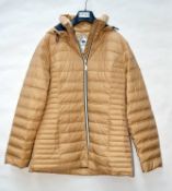 1 x Premium Branded Womens Padded Winter Coat - Features Detachable Hood - Colour: Mustard - UK Size