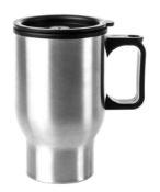 24 x Orion 16oz Double Wall Insulated Thermal Travel Mugs - Colour Silver With Black Handle and