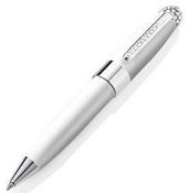 1 x ICE LONDON "Duchess" Ladies Pen Embellished With SWAROVSKI Crystals - Colour: White - Brand