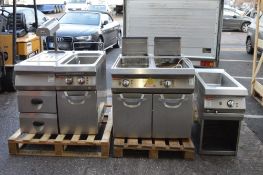 1 x Selection of Angelo Po Commercial Kitchen Equipment - Includes Twin Fryer, Dispenser With Warmin