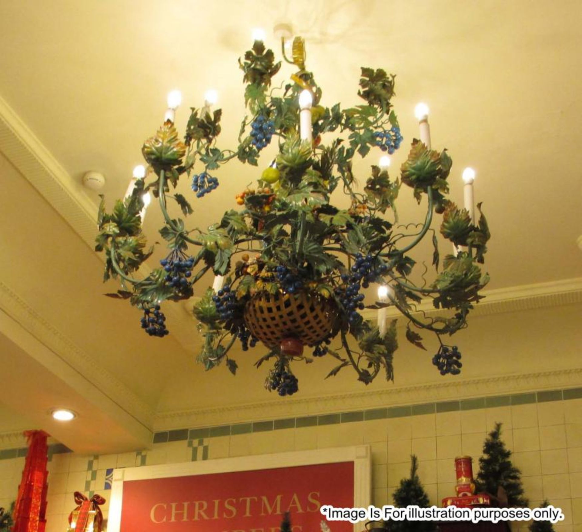 1 x Large Seasonal Christmas Foodhall Chandelier Light Fitting - Recently Removed From Harrods - Image 2 of 16