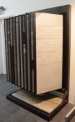 1 x Tile Display Unit With Ten Vertical Tile Panels and Sample Tile Stock - CL406 - Ref H248 -