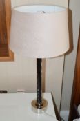 A Pair Of Matching Glass Bedside Lamp - NO VAT ON HAMMER