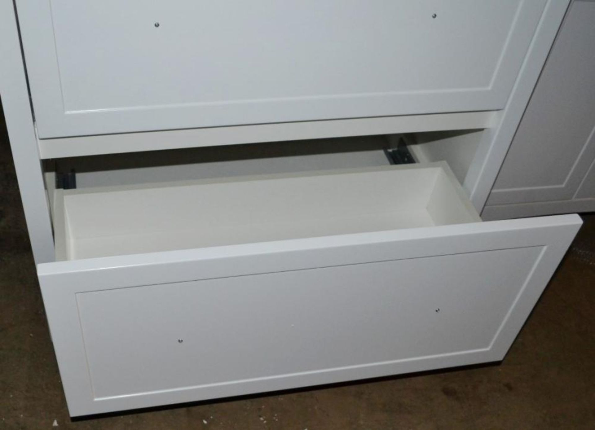 1 x Camberley 800 2-Drawer Soft Close Vanity Unit In White - New / Unused Stock - Dimensions: W80 x - Image 5 of 7