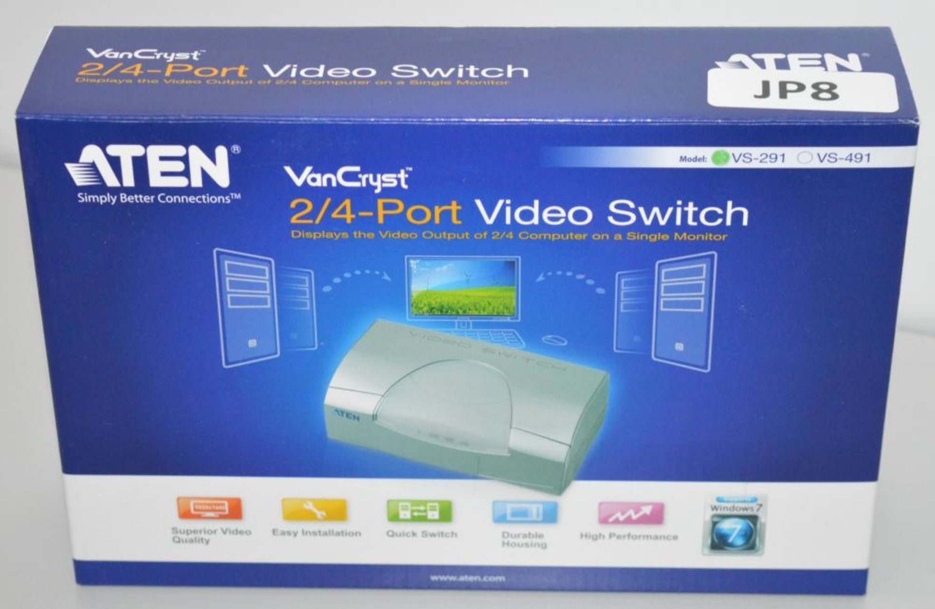 1 x Aten VanCryst 2/4 Port Video Switch - Displays the Video Output of 2/4 Computers on a Single