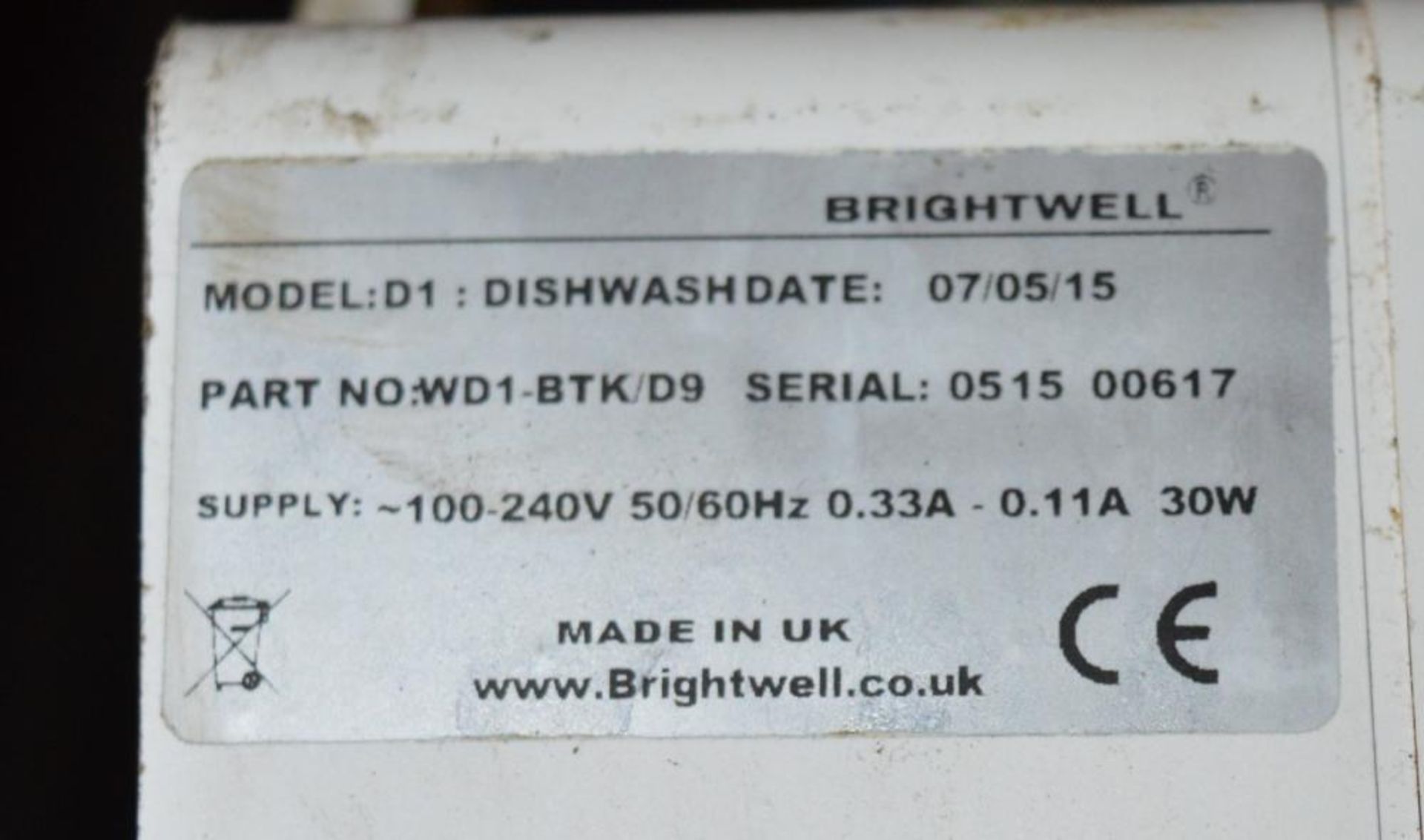 1 x Electrolux NHTG Stainless Steel Passthrough Dishwasher With Brightwell D1 Automatic Dosing Pump - Image 2 of 13