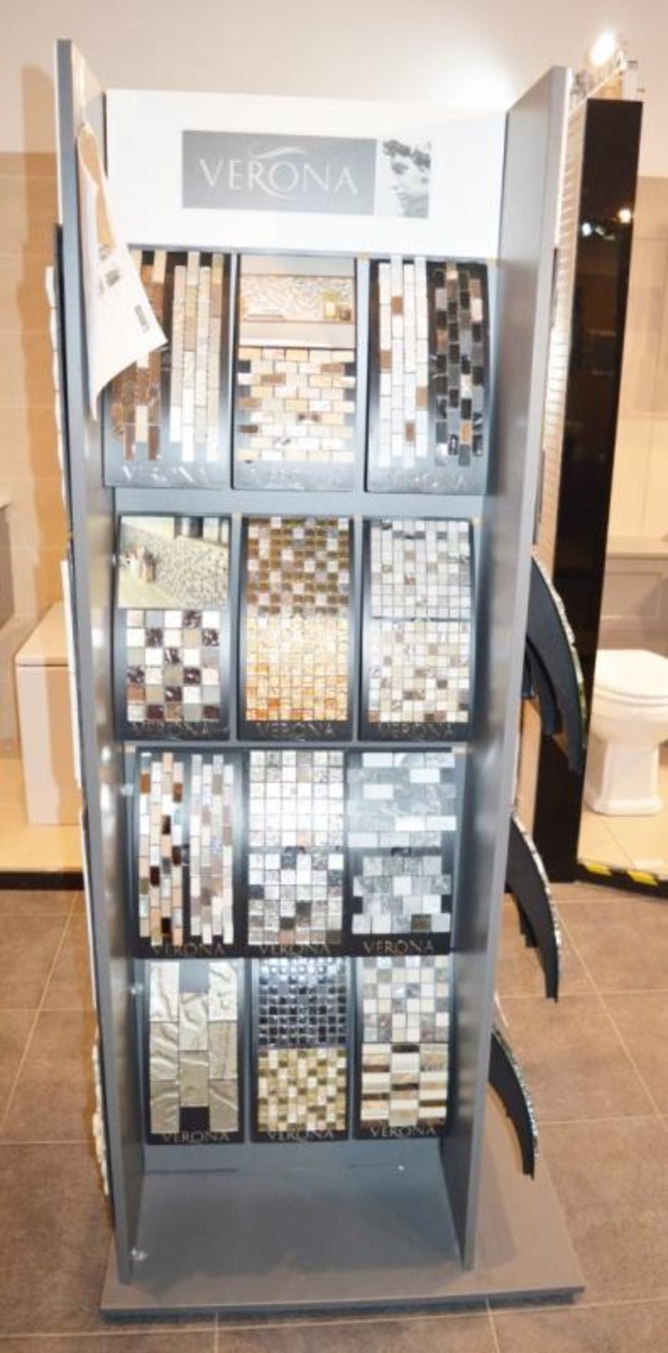 1 x Verona Tile Display Unit With Sample Stock - H184 x W84 x D65 cms - CL406 - Ref H226 - Ex - Image 9 of 11