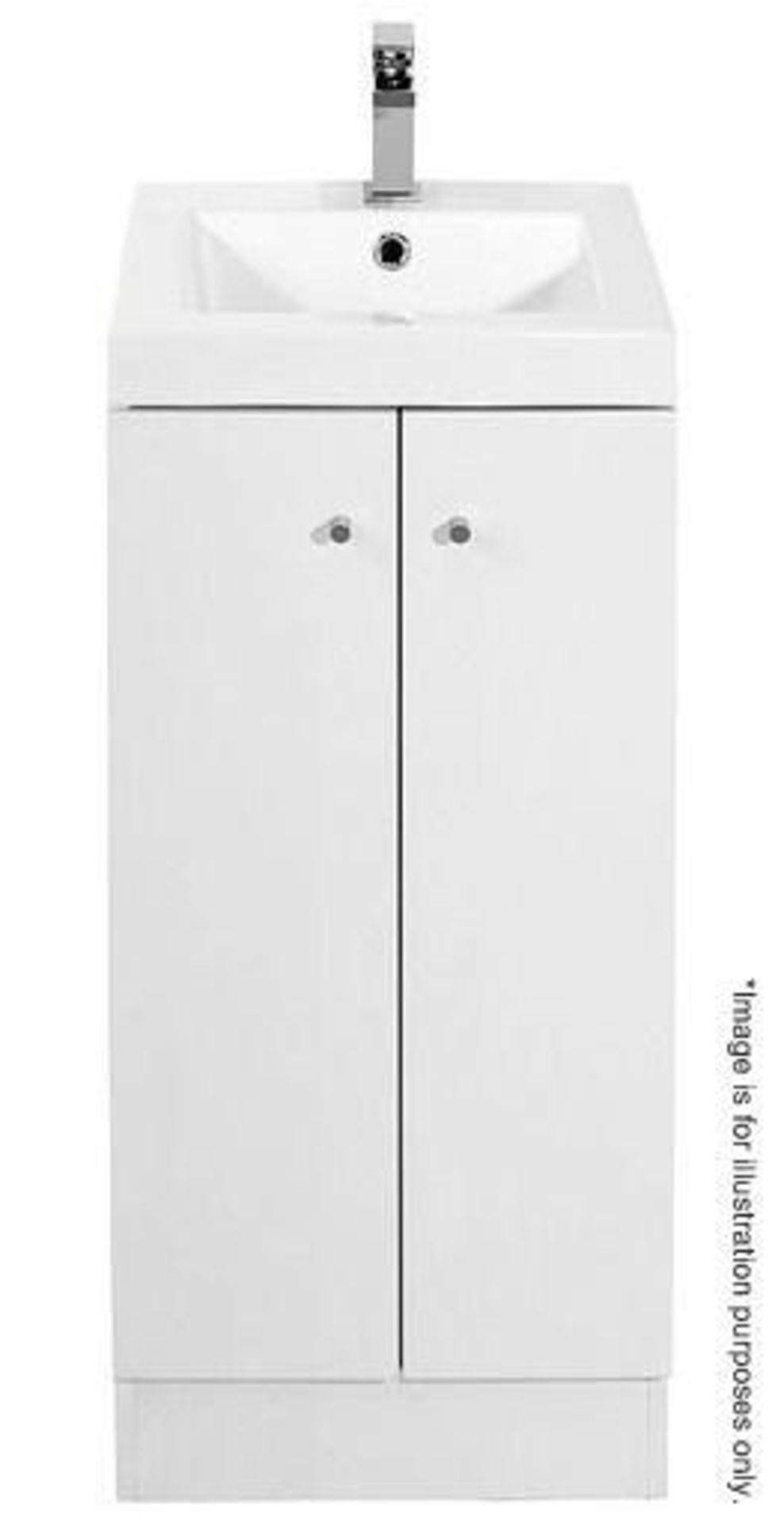 5 x Alpine Duo 400 Floorstanding Vanity Units In Gloss White - Brand New Boxed Stock - Dimensions: H - Bild 3 aus 3