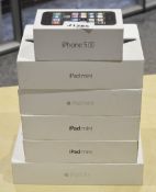 6 x Original Apple Retail Boxes For Ipads and Iphone - Ipad Mini, Ipad Air, Iphone 5 - Good