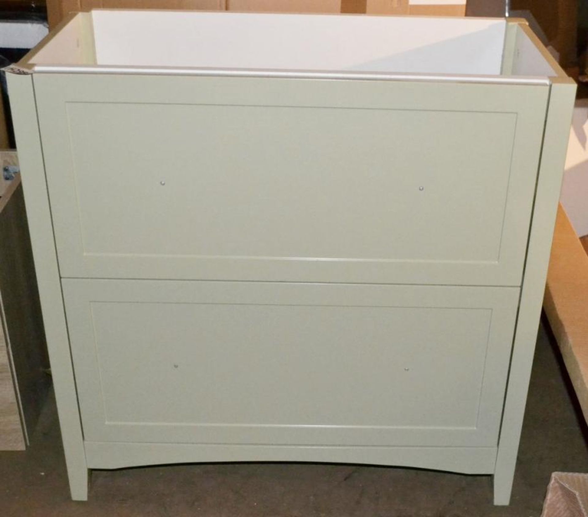 1 x Camberley 800 2-Drawer Soft Close Vanity Unit In Sage Green - New / Unused Stock - Dimensions: W - Image 2 of 8