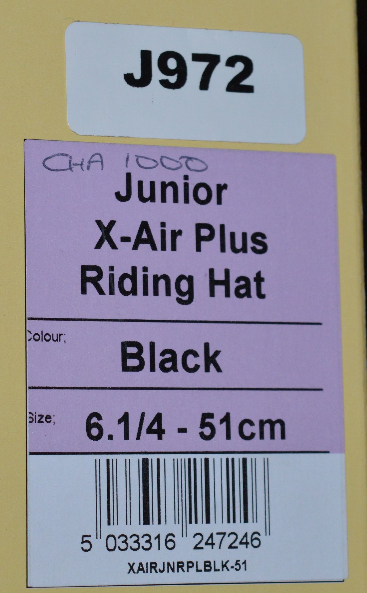 1 x Champion X-Air Junior Horse Riding Helmet in Black - Size 51cm - Ref J971 - CL401 - Ref J972 - - Bild 4 aus 5