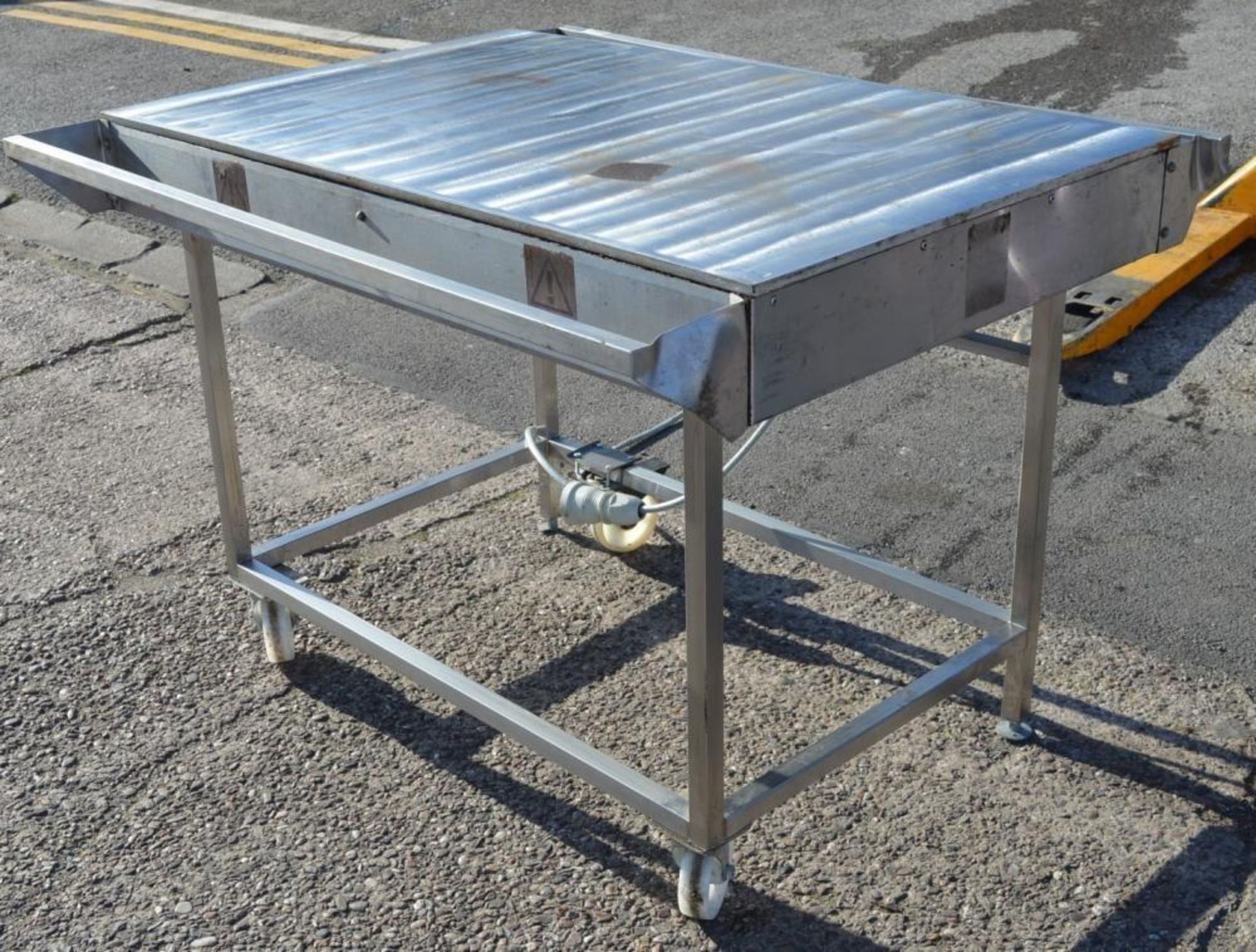 1 x Scobie McIntosh Heated Table on Castors - 3 Phase - CL232 - Ref JP211 - H84 x W122 x D85 cms - L - Image 11 of 11