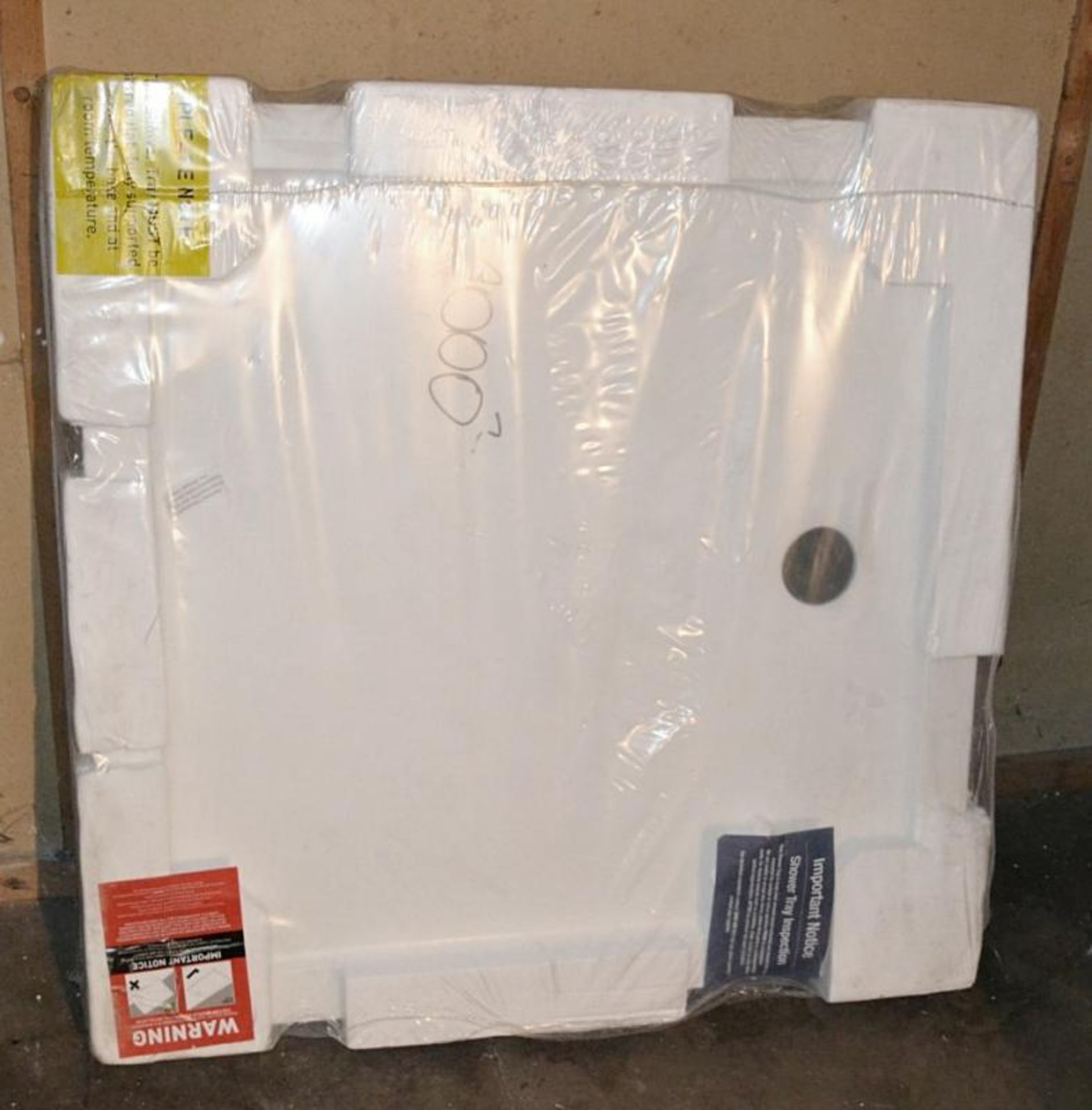 1 x Orchard Square Slimline Stone Shower Tray (TR50) - New / Unused Stock - Dimensions: 1000 x 1000 - Bild 2 aus 4