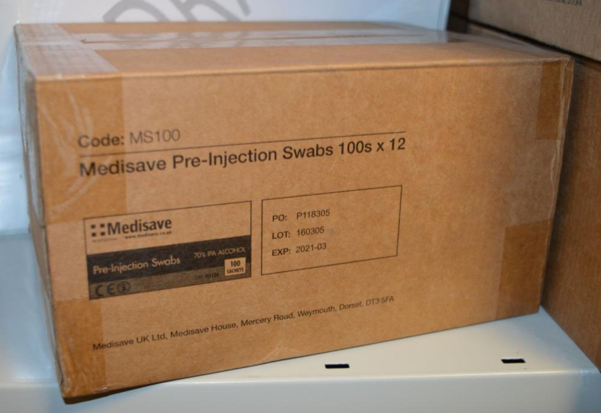 1,200 x Medisave Professional Pre Injection Swabs - Includes 12 x Boxes of 100 - Expiry Date: - Image 3 of 3