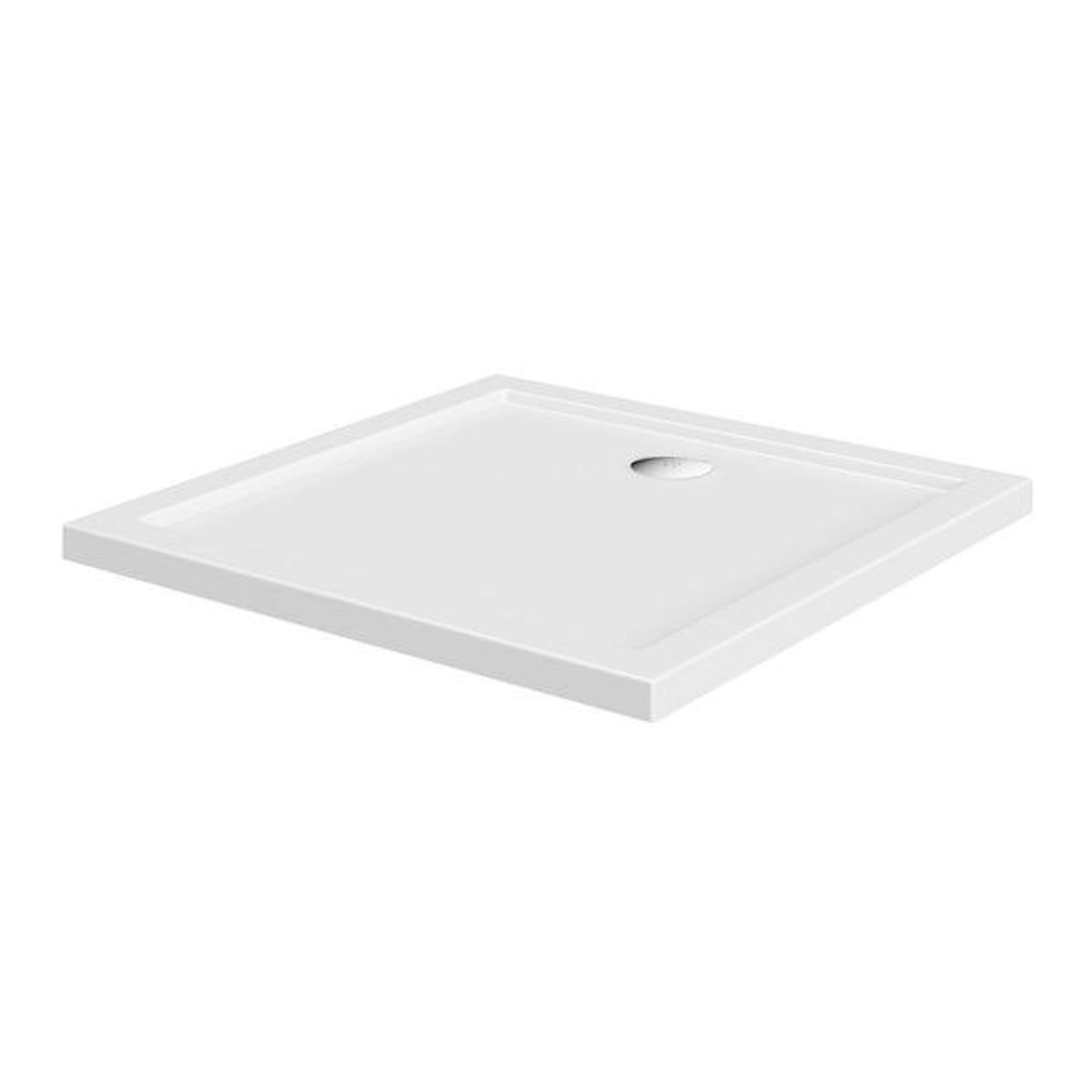 1 x Orchard Square Slimline Stone Shower Tray (TR50) - New / Unused Stock - Dimensions: 1000 x 1000 - Bild 4 aus 4