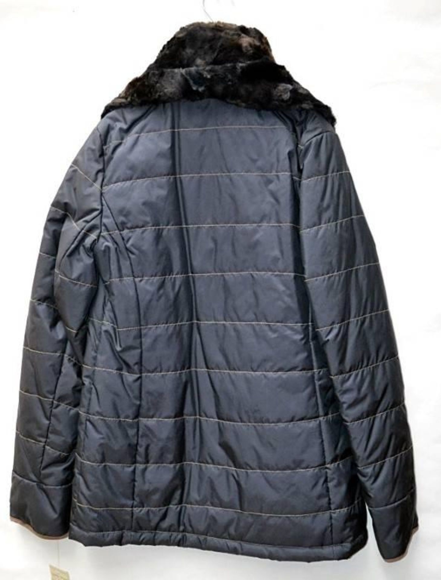 1 x Steilmann KSTN By Kirsten Womens Coat In Navy With Faux Suede Detailing - Padded Coat With Inner - Image 4 of 4