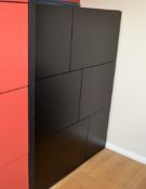 A Pair Of Large Matching 6-Door Storage Cupboards In Wenge (Near Black) - NO VAT ON HAMMER