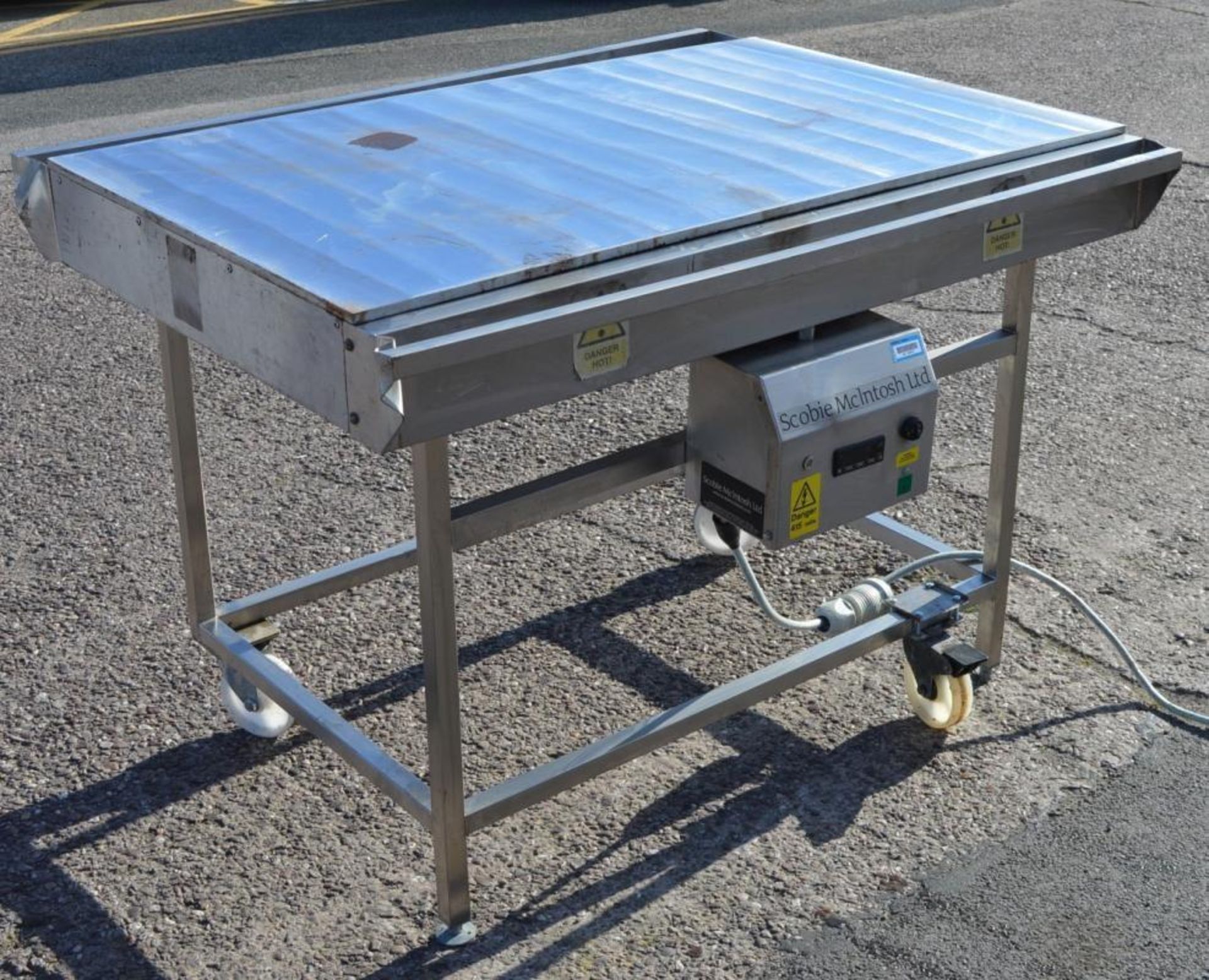 1 x Scobie McIntosh Heated Table on Castors - 3 Phase - CL232 - Ref JP211 - H84 x W122 x D85 cms - L - Image 4 of 11