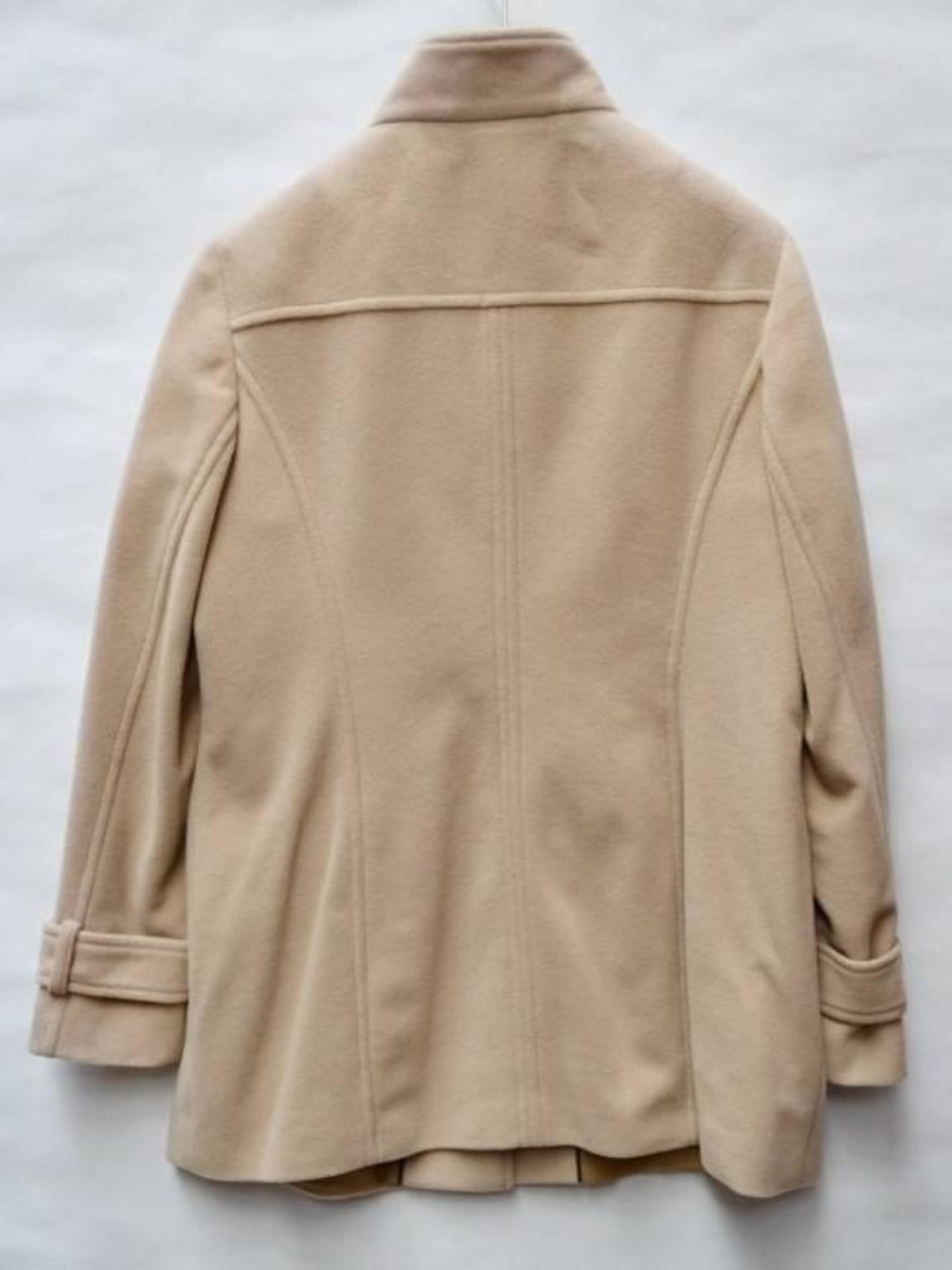 1 x Steilmann Womens Premium 'Virgin Wool & Cashmere' Winter Coat In Beige - UK Size 12 - New Sample - Image 2 of 3
