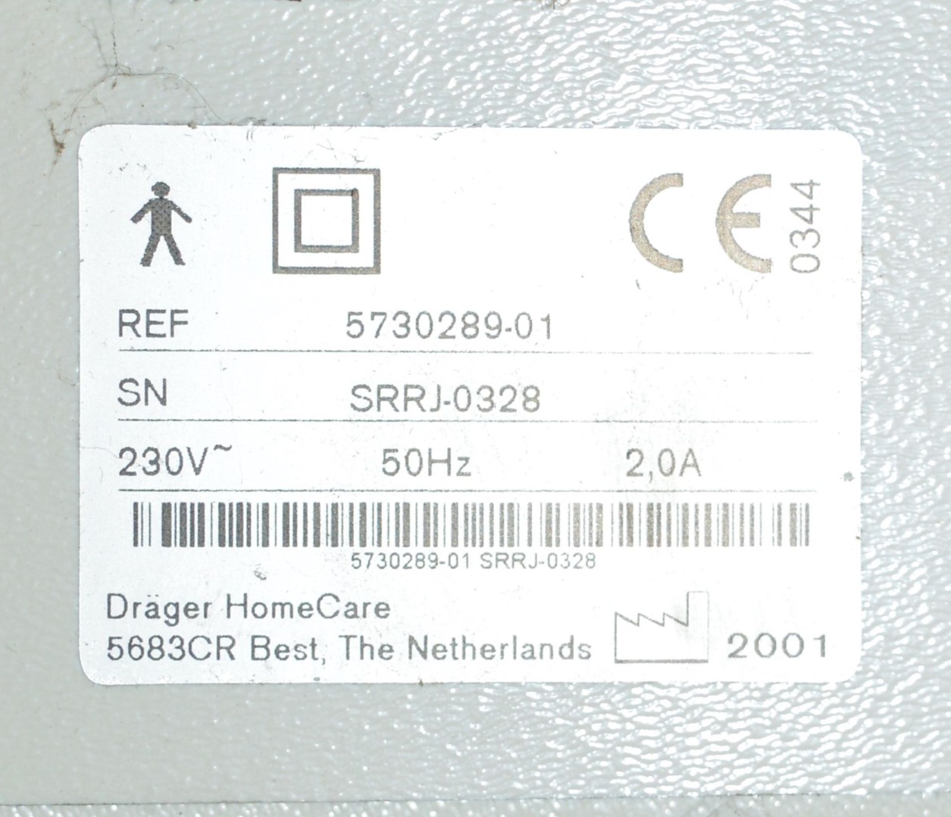 1 x Drager Permox Silent Care Oxygen Concentrato - 240v UK Plug - CL011 - Ref J878 - Location: - Image 5 of 5