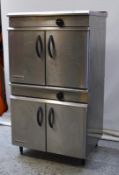 1 x Moorwood Vulcan Stainless Steel Twin Oven - Gas Powered - H165 x W90 x D77 cms - CL290 - Ref H35