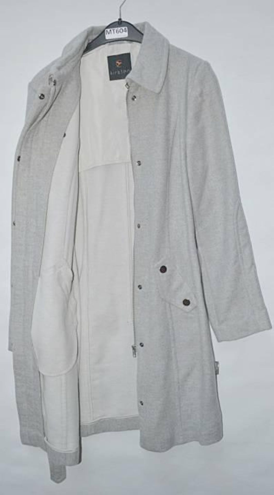 1 x Steilmann Kirsten Womens Wool Blend Belted Winter Coat In Light Grey - Size 12 - CL210 - Ref MT6 - Image 3 of 4