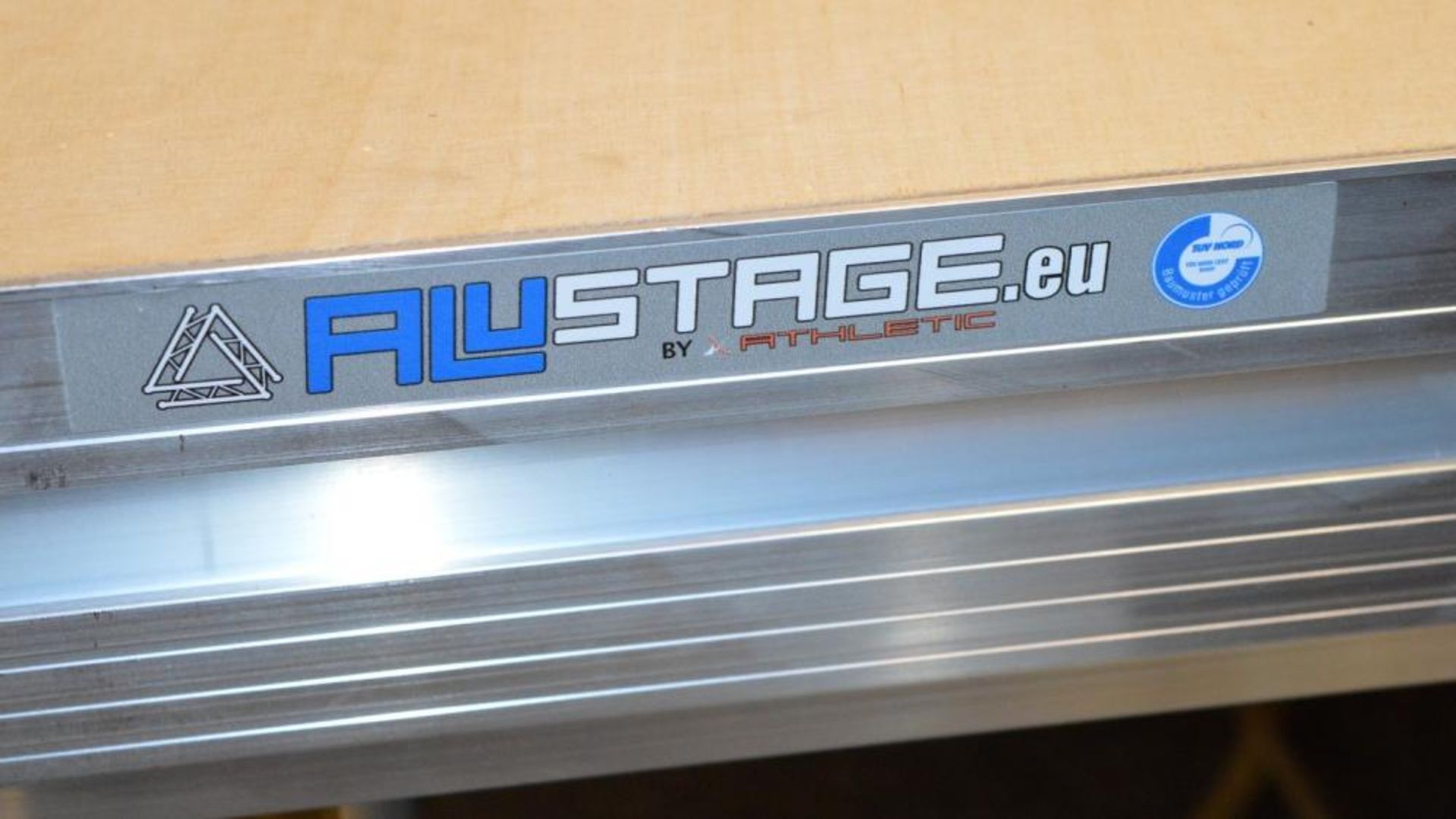2 x Athletic Alustage Portable Stage Platforms - Aluminium Construction With Wood Finish Surface - - Image 6 of 7