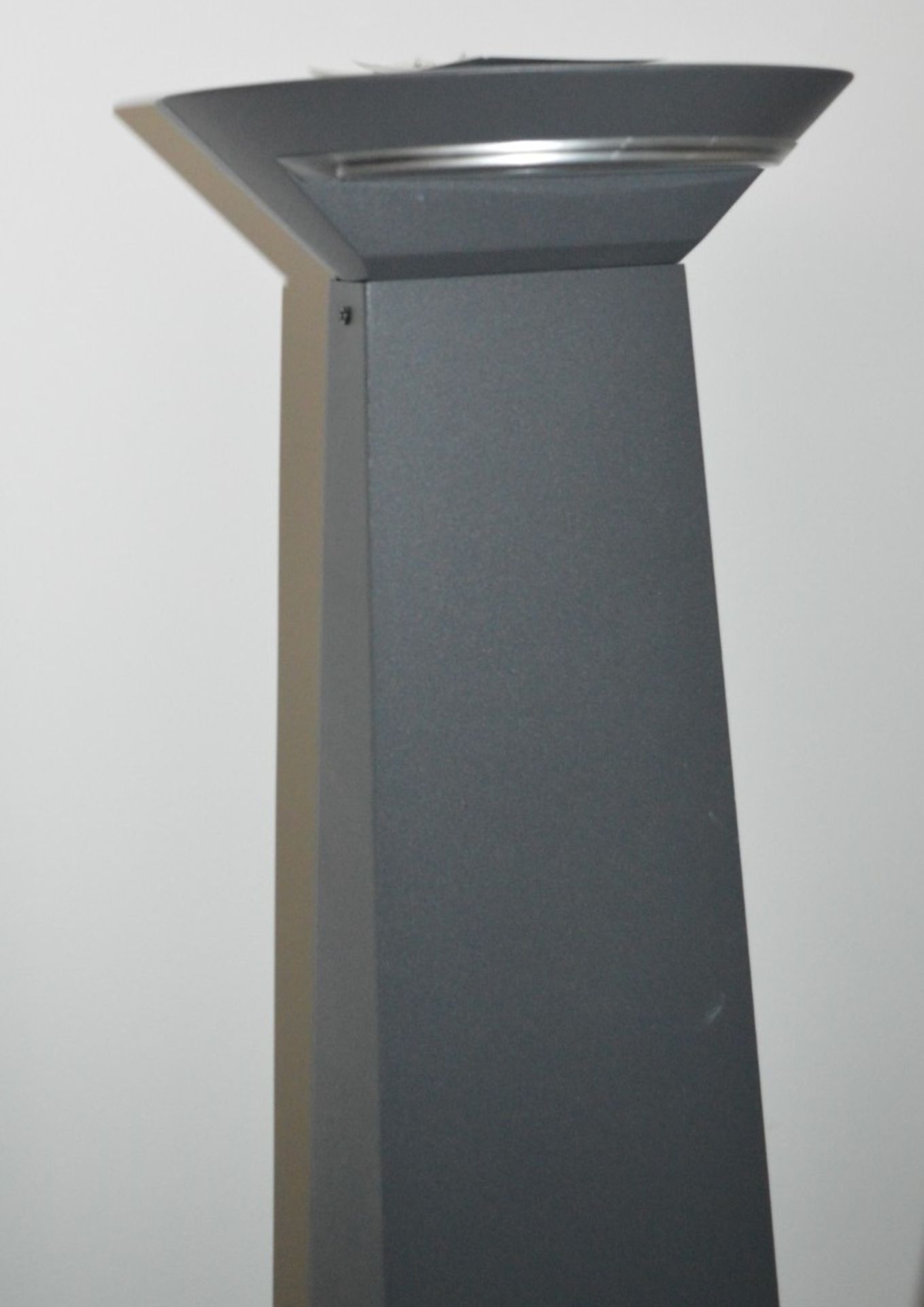 1 x LED IP44 Grey Semi-circle Die Cast Aluminium Outdoor Bollard - H80cm - Ex Display - RRP £170.00 - Bild 2 aus 3