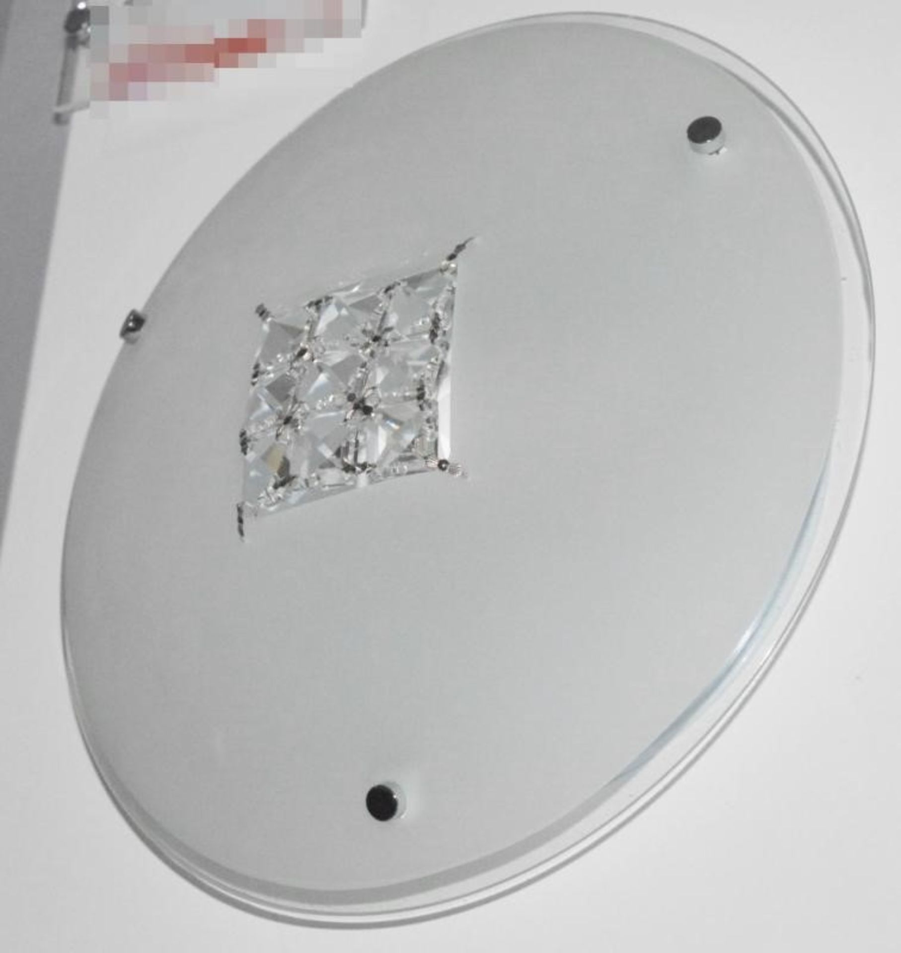 1 x Francesca Crystal Window Flush Ceiling Light - Ex Display Stock - CL298 - Ref: J152 - Location: - Image 2 of 3