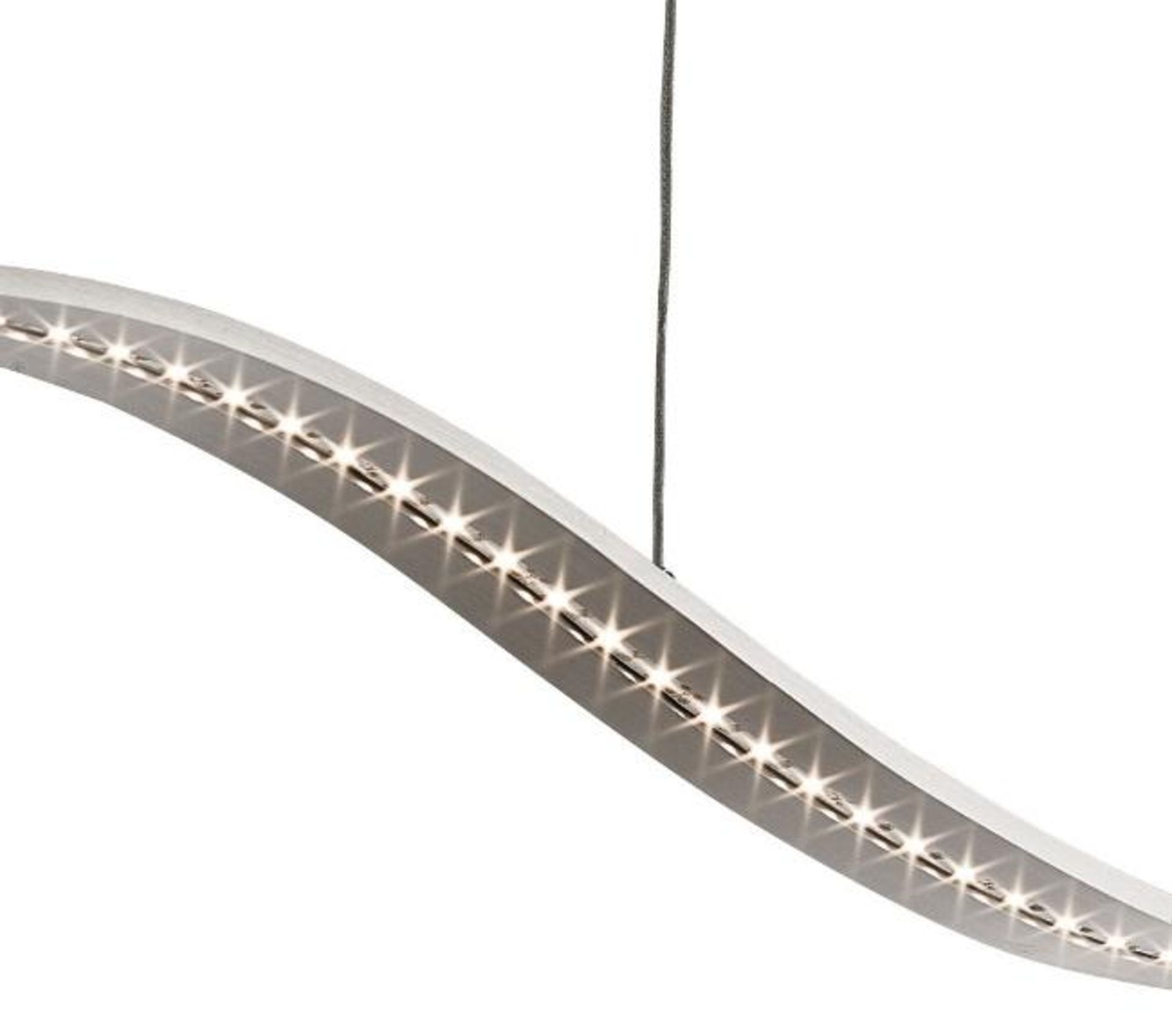 1 x Satin Silver LED Wavy Bar Light Fitting - New Boxed Stock - CL323 - Ref: 2076SS / PalF - Locatio - Bild 3 aus 3