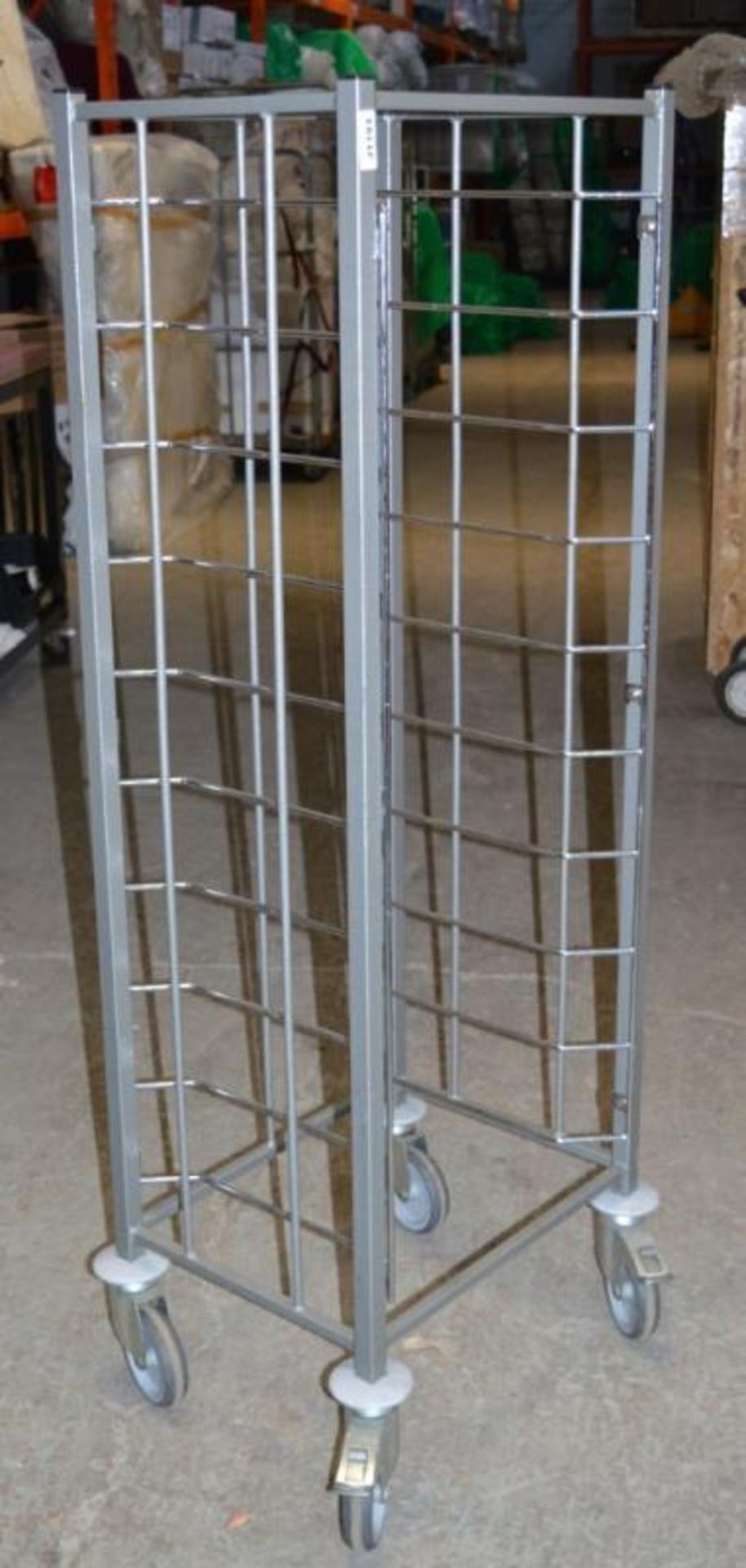 1 x Ten Tier Tray Rack on Castors - CL295 - Ref J1193 - Location: Altrincham WA14