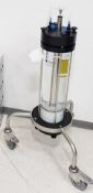 1 x GENERAL ELECTRIC INDEX 100/500 Glass Chromatography Column With Stainless Steel Stand - 10091168