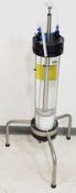 1 x GENERAL ELECTRIC INDEX 100/500 Glass Chromatography Column With Stainless Steel Stand - 16021505