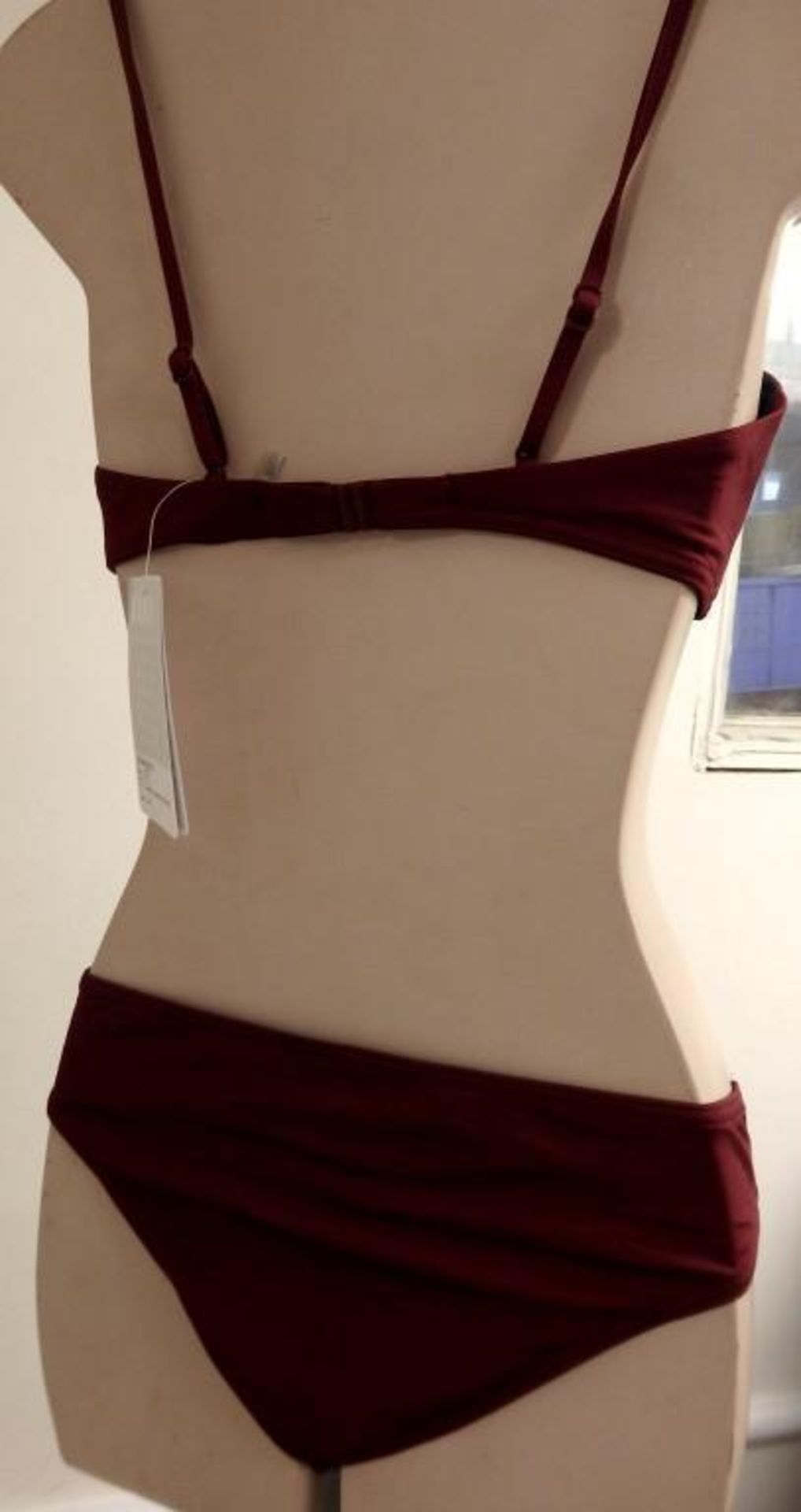 1 x Rasurel - Damson and Orange trim Bikini - R20346 Brassiere - Mini Slip - Size 2C - UK 32 - Fr 85 - Image 5 of 6