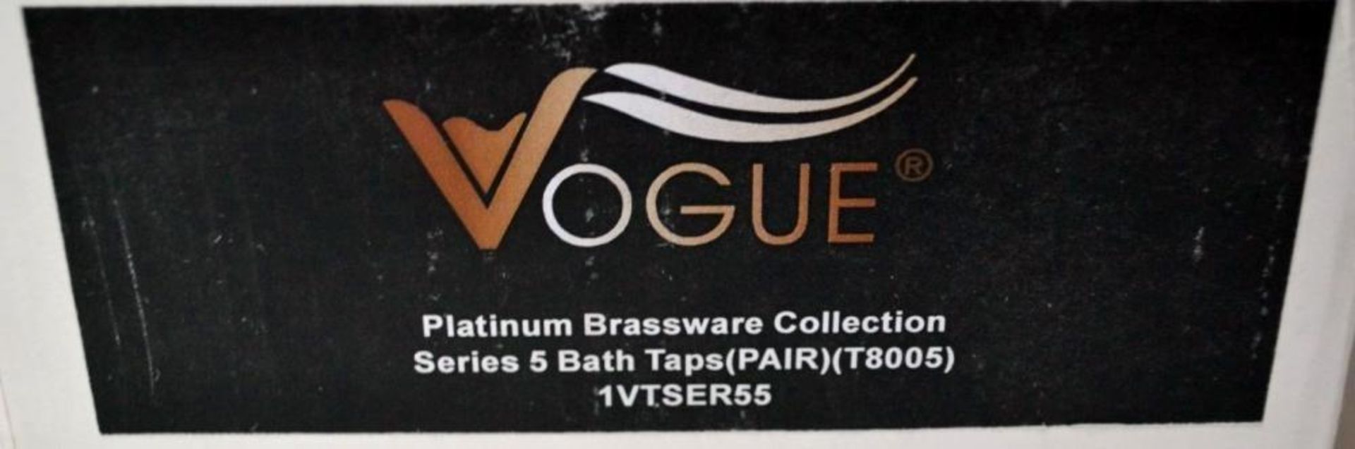 1 x Series 5 BATH TAPS - Vogue Bathrooms Platinum Brassware Collection - Pair of - Contemporary Desi - Image 3 of 3