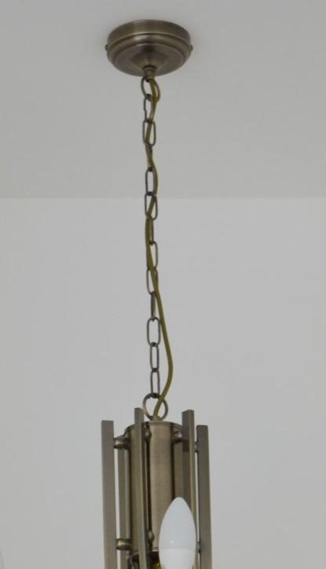 1 x Ascona Antique Brass 12-Light Fitting With Clear Glass Sconces - Ex Display Stock - CL298 - Ref: - Image 2 of 6