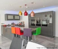 1 x Handleless Bespoke Fitted WREN Kitchen With Integrated Neff Appliances And Laminate Worktops