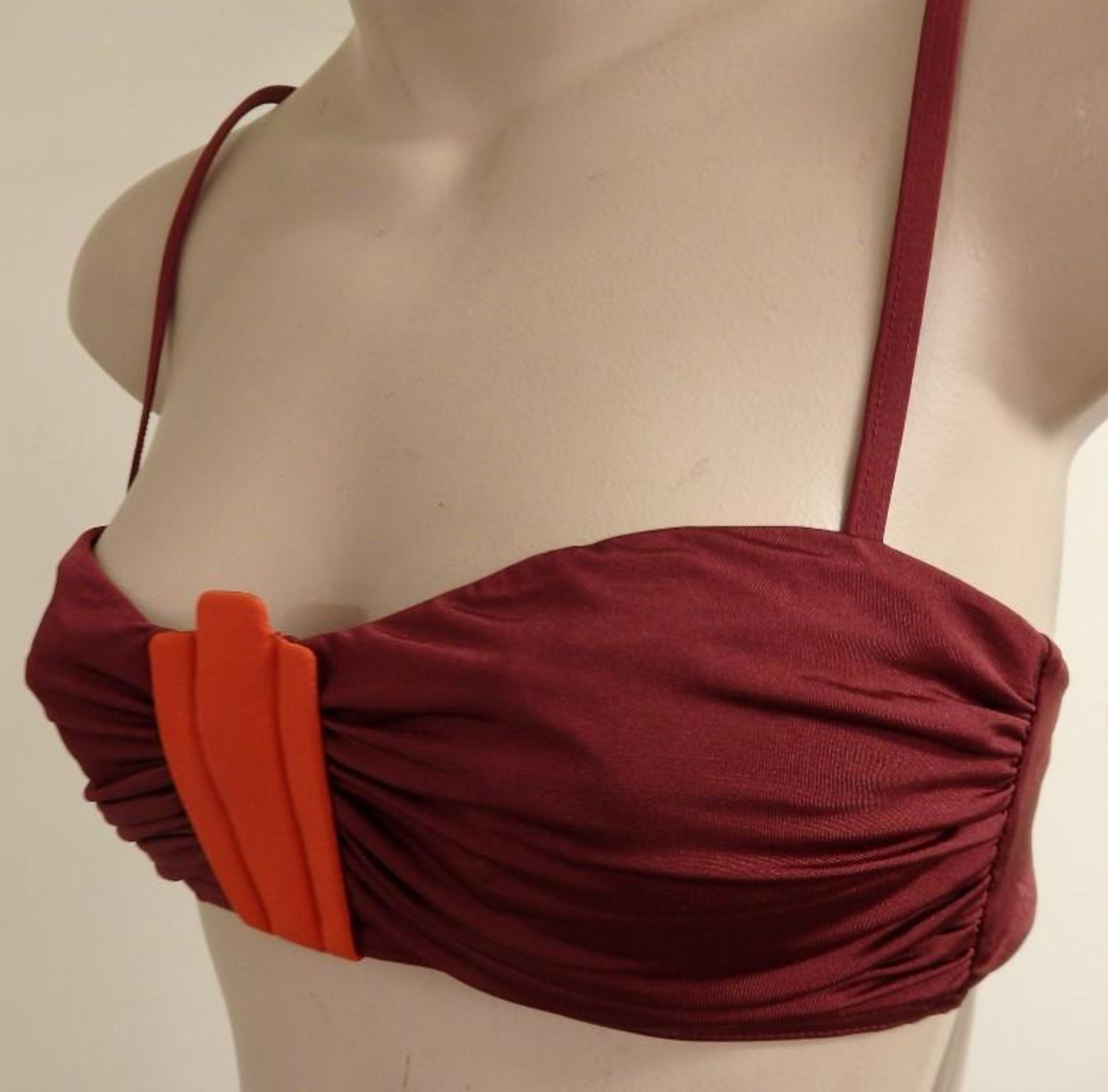 1 x Rasurel - Damson and Orange trim Bikini - R20357 Touquet -Shorty - Size 2C - UK 32 - Fr 85 - EU/ - Image 6 of 6