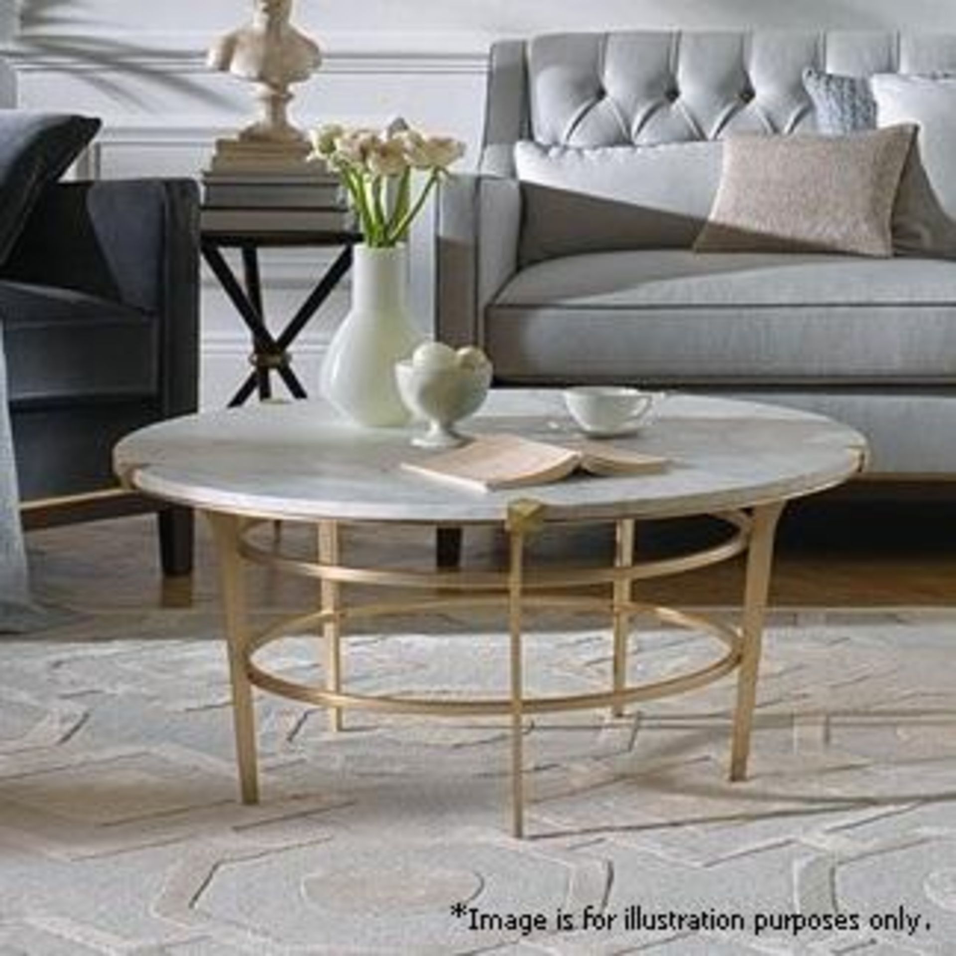 1 x PORADA 'Simpson' Designer Italian Coffee Table (Base Only) - 100cm Diameter / 45cm Hight - Ref: