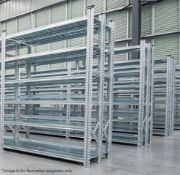 9 x Bays of Metalsistem Steel Modular Storage Shelving - Includes 58 Pieces - Recently Removed From
