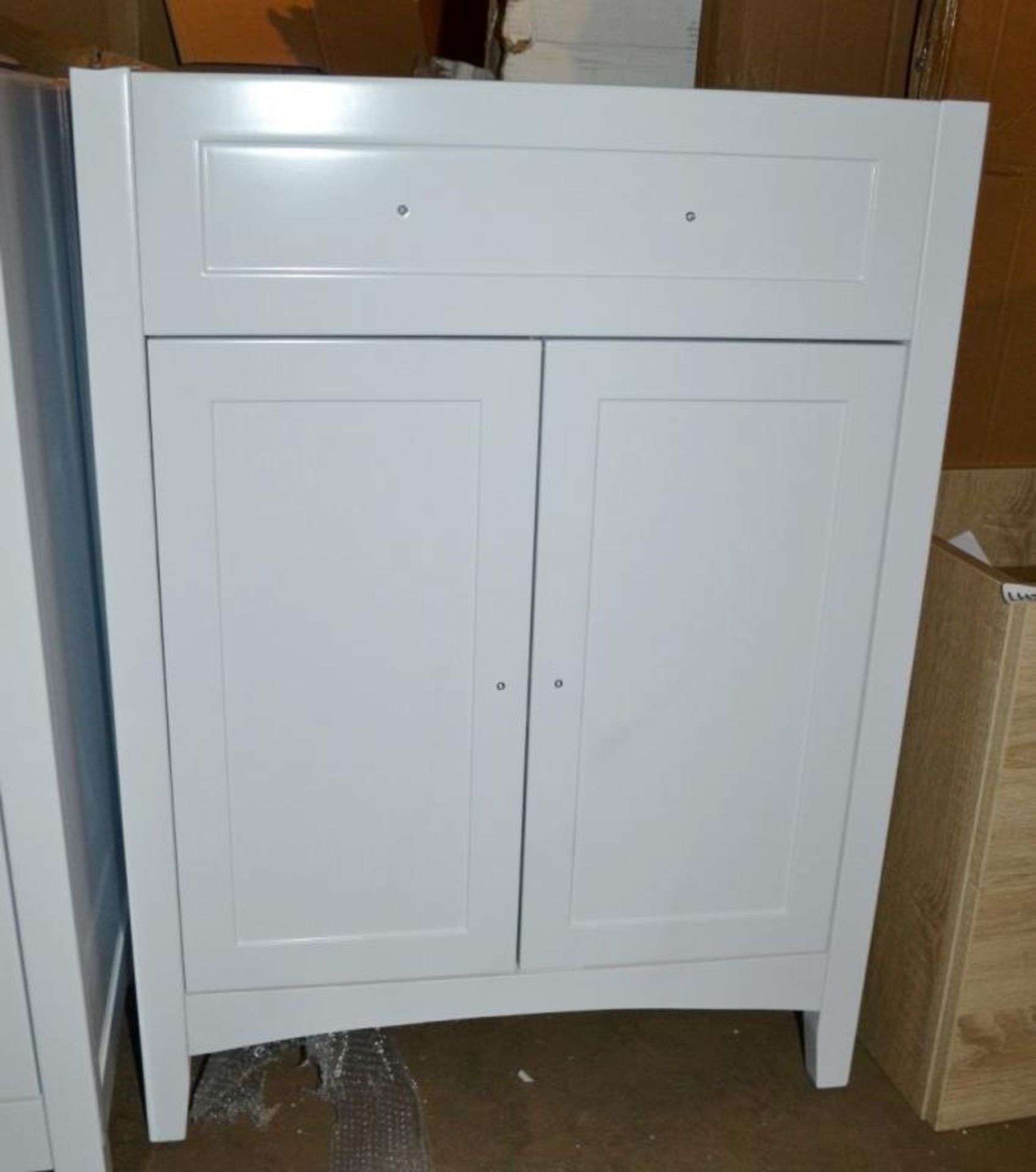 1 x Camberley 600 2-Drawer Soft Close Vanity Unit In White - New / Unused Stock - Dimensions: W60 x - Image 6 of 6