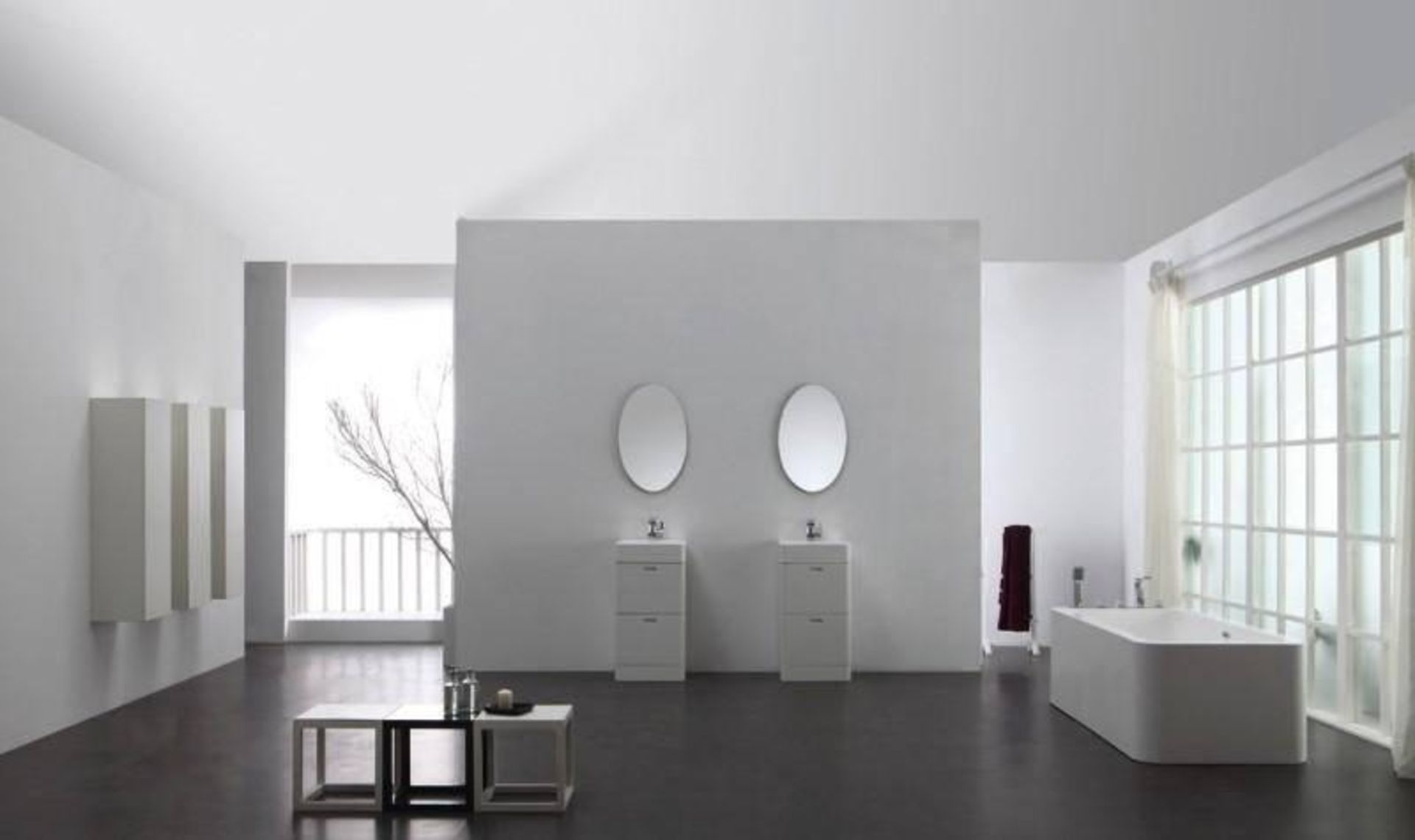 1 x Stylish Bathroom Oval Mirror 45 with top light - A-Grade - Ref:AMR14-045 - CL170 - Location: Not - Image 4 of 4