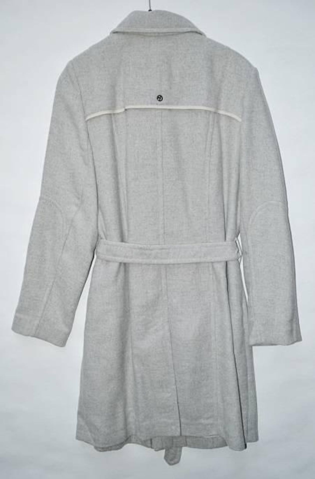 1 x Steilmann Kirsten Womens Wool Blend Belted Winter Coat In Light Grey - Size 12 - CL210 - Ref MT6 - Image 4 of 4