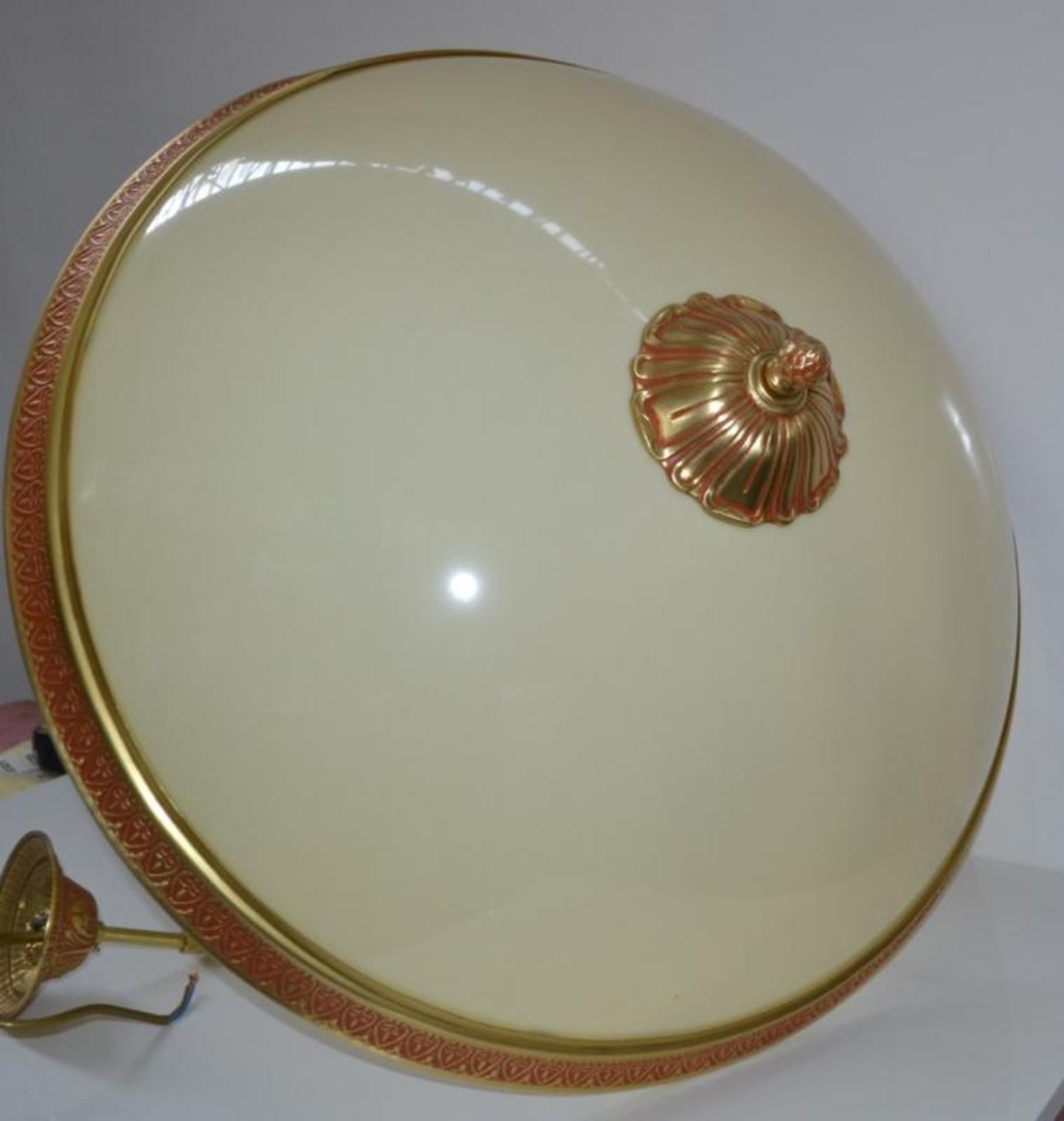 1 x Chelsom Siena Light Hanging Solid Brass With Ivory Opaque Acrylic Bowl (SI/8404/60) - New/Unuse - Image 6 of 6