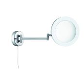 1 x IP44 Chrome Illuminated Adjustable Luxury Bathroom Mirror - Brand New