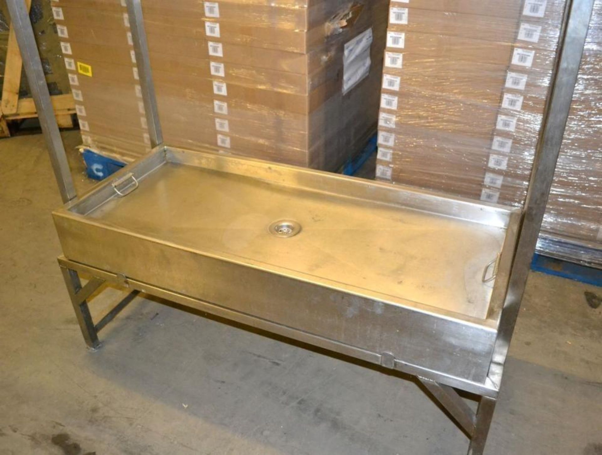 1 x Stainless Steel Rinse/Prep Area - Dimensions: 120 x 50 x 170cm - Ref: MC114 - CL282 - Location: - Image 3 of 5