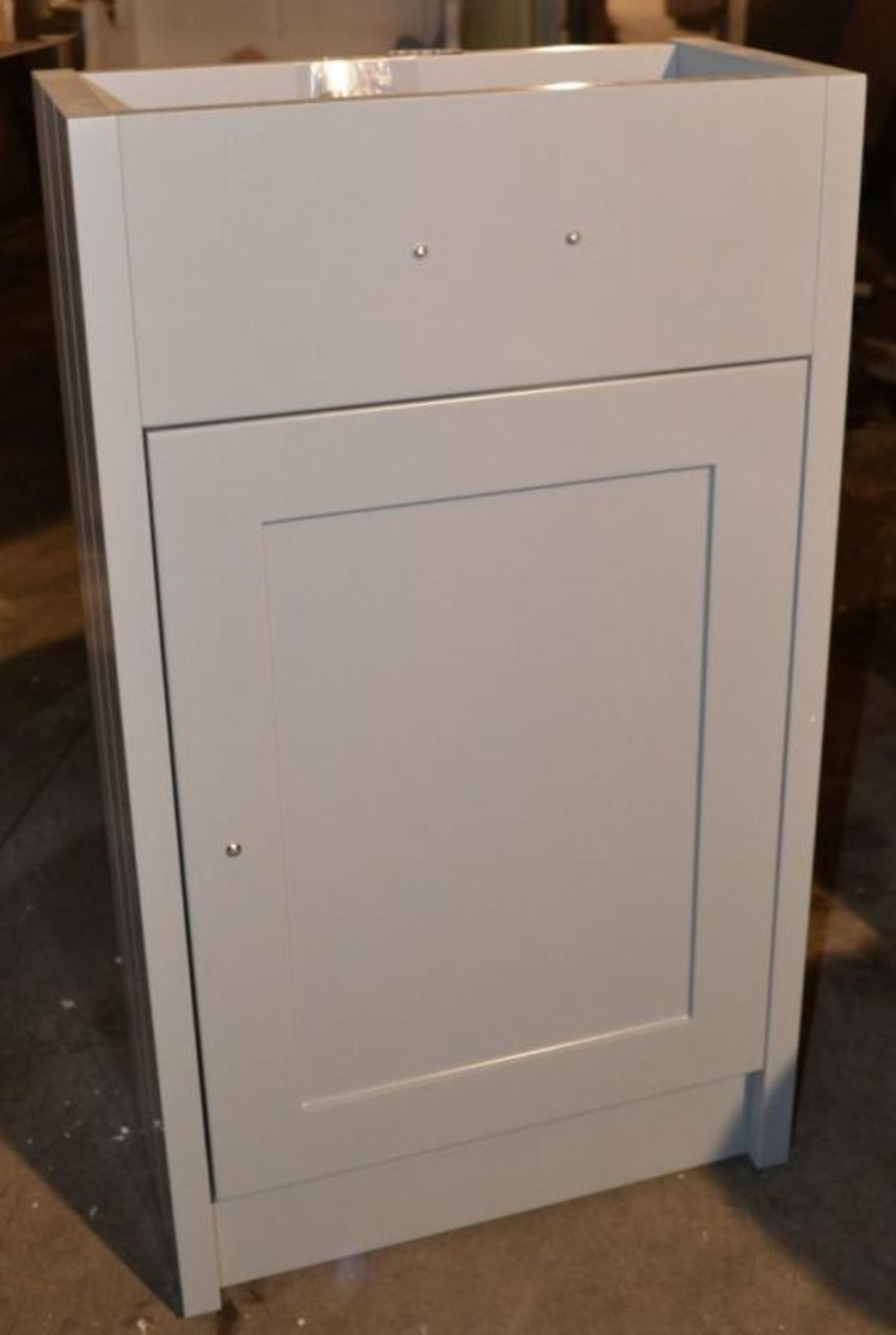 1 x Winchester Grey Cloakroom Vanity Unit In Stone Grey (DULCOMGR) - New / Unused Stock - Dimensions - Image 2 of 4